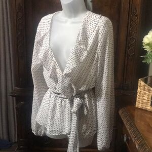 Max Studio wrap Polka dot multicolored long sleeve